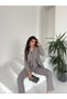 Jacket Vest Slim Leg Pants Waist Elastic Detail 3 Piece Suit - 4