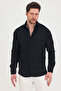 Men's Slim Fit Slim Fit Long Sleeve Shirt with Self-Stripe Detail - 6