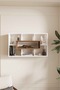 CLOSET DUVAR RAFI BEYAZ-CEVİZ