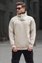 Knitwear Collar Buttoned Beige Sweatshirt 4411 - 2