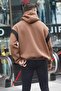 Brown Oversize Hooded Sweatshirt 6147 - 3