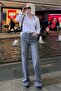 Gray Straight Wide Women's Jeans MG2000 - 5