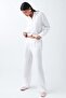 White Linen Wide Leg Women's Trousers Mg2021 - 5