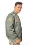 Air Force Green Color 4 Pockets Long Sleeve Zipper Pilot Coat Jacket - 8