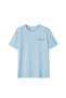 Simple Back Printed Blue Oversize T-Shirt - 2
