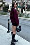 Burgundy Crew Neck Knitted Knitwear Sweater Mg2009 - 3