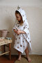 100% Natural Organic Muslin Heart Patterned Baby Kids Poncho 4 Layer Ultra Soft Beach Bathrobe Bath - 8