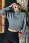 Anthracite Women's High Top Knitwear Sweater Mg2255