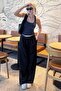 Black High Waist Relaxed Fit Wide Leg Pants Mg2120 - 5