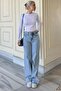 Ice Blue Straight Wide Women's Jeans MG1996 - 3