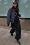 Black Parachute Jogger Women's Trousers Mg1726