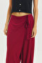 Front Folded Shalwar Trousers Claret Red - 6