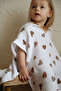 100% Natural Organic Muslin Heart Patterned Baby Kids Poncho 4 Layer Ultra Soft Beach Bathrobe Bath - 6