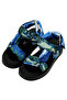 Women's Vegan Leather Multicolor Thick Sole Sandals - Vincent Van Gogh the Olive Trees Design