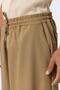 Elastic Waist Baggy Trousers Khaki - 5