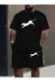 Oversized 3D Digital Printed Casual Fashion T-Shirt and Shorts Set Large Size Men's Casual Set