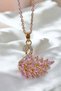 Swan Gold Color Zircon Stone Steel Necklace