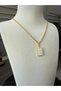 Natural Stone Steel Earrings with Lacquer Coating Chain - 3