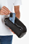 Faux Leather Men's Shaving Bag, Daily Cosmetic Bag Shaving Rack - 7