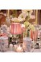 Pink Ottoman Silk Pleated Wireless Table Lamp -Bottom Silver Led Light - 2