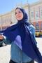 شال ليوسيل جاكار عرقي - 3030300 -921 - أزرق غامق