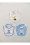 100% Cotton 3-Piece Baby Boy Bib Collar Baby Bib Double Layer Snaps Scarf Drool Bib - 2