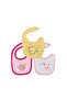 100% Cotton 3-Piece Baby Girl Bib Collar Baby Bib Double Layer Snap Scarf Drool Bib - 5