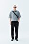 POLO NECK BASIC OVERSIZE T-SHIRT-LIGHT SMOKE - 8