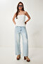 Gathered Strapless Knitted Blouse Bone Lns0037 - 4