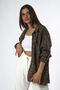 Women's Modal Leopard Patterned Oversize Shirt - 4