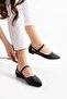 Women's Light Sole Ballerinas with Window and Straps on the Sides - 5