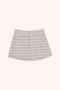 Girl's Button Detailed Tweed Ecru Skirt - 3
