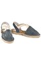 Women's Gray Genuine Leather Handmade Espadrille - 2