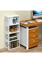 White 5-Tier Small Bookshelf – 4-Shelf PVC Organizer for Bathroom, Bedroom, Living Room, Kids Room - 6