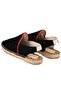 Women's Black Genuine Leather Handmade Espadrille - 4