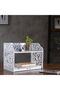 White 2-Tier Desktop Bookshelf – Vintage PVC Organizer with Cut-Out Design for Home or Office - 4