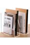 Set of 2 Clear Acrylic Magazine File Holders – Vertical Desk Organizers for Documents and Files