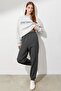 Women's Smoked Comfort Fit Sweatpants Mg1353 - 2