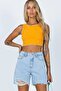 Light Blue Ripped Detailed High Waist Jean Shorts Mg1749 - 3