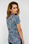 Unisex Gray Nurse Life Patterned Lycra Surgical Nurse Scrubs Top Jersey - 3