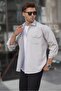 Gray Basic Regular Fit Men's Shirt 6716