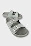Women's Silvery Double Band Adjustable Buckle Slippers Smoked - 2