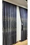 Luxury Night Glow Navy Blue Background Curtain Frequent Pleat Single Wing - 2