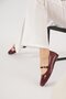 Senras women's ballet flat with scarf buckle in burgundy patent leather - 4