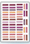 Set of 4 Washi Stickers / Suitable for Bullet Journal Scrapbook Collage - 5