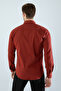 Men's Shirt Cotton Slim Fit Long Sleeve Pocketless Tile Men's Shirt - 7