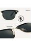 New Season Clup Retro Model Black Color Square Gold Frame Uv400 Protection Men Sunglasses - 5