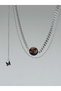 1. Grade Quality 316L Surgical Steel Women's Short Necklace, Miss - m Letter Back Chain Double Chain No 11