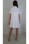 Women White Gold Pearl Buttoned Bell Dress Yy 101217 - 8