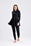 Semi-Closed Tights Hijab Swimsuit Black - 2